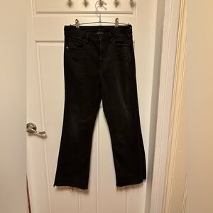 America Eagle High-Rise Black Kick Boot Crop Jeans Size 4 Regular